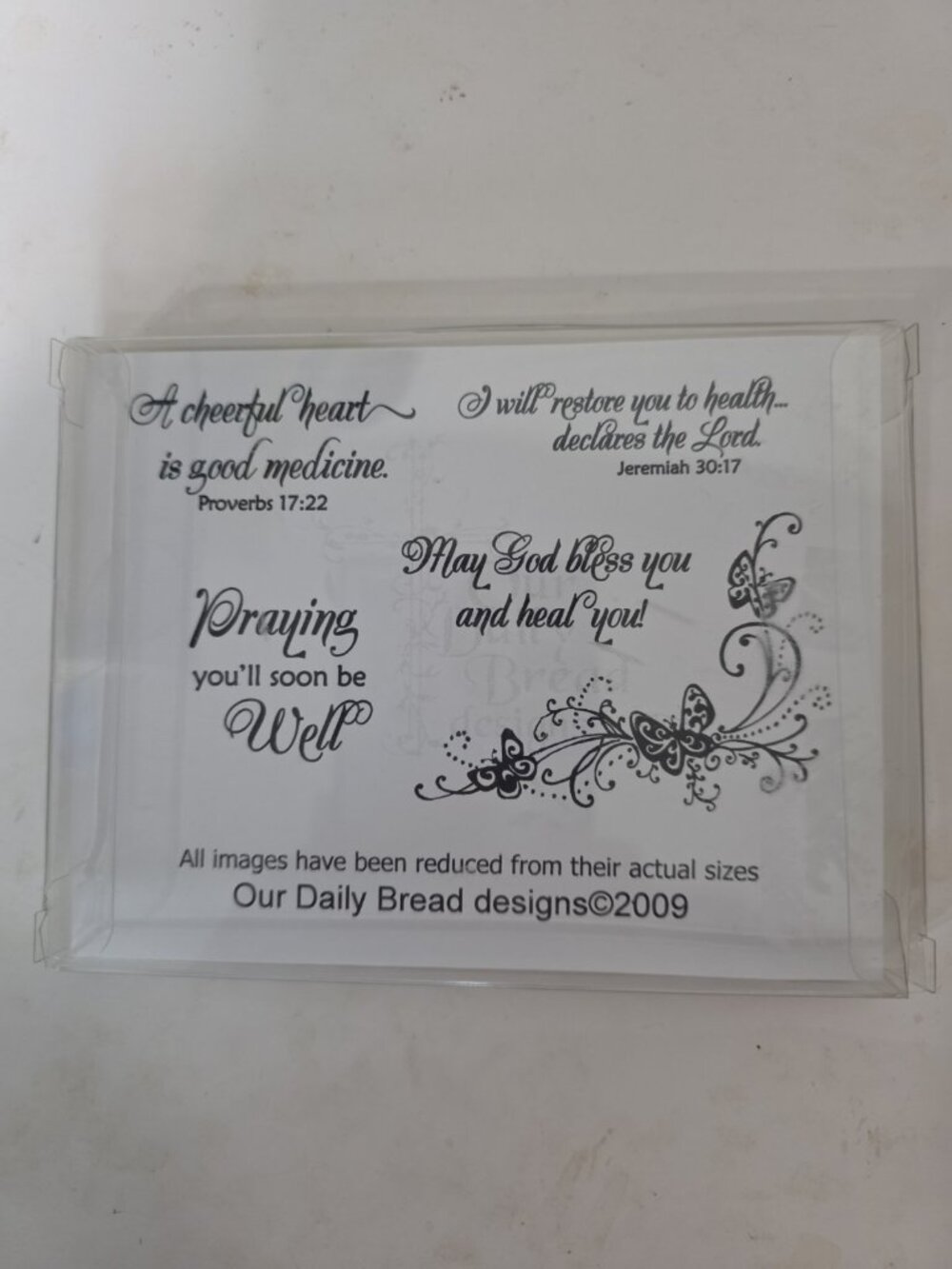 Our Daily Bread Designs Get Well Stamps Christian Unmounted Cardmaking Crafts
